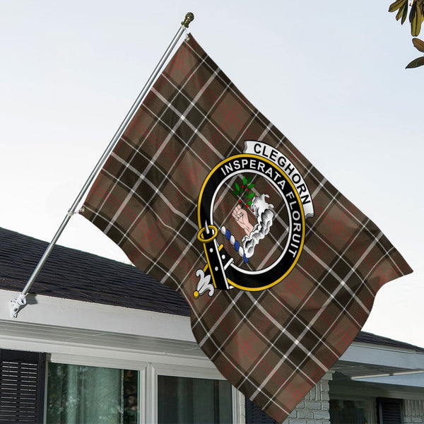 Cleghorn Weathered Clan Badge Tartan House Flag