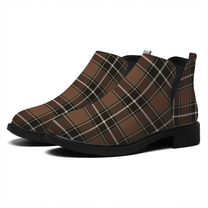 Cleghorn Weathered Tartan Flat Ankle Boots