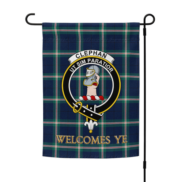 Cleland Modern Clan Badge Tartan Garden Flag