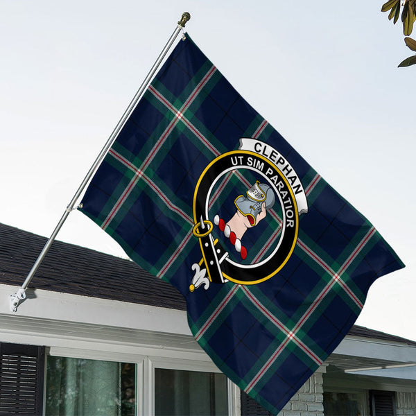 Cleland Modern Clan Badge Tartan House Flag