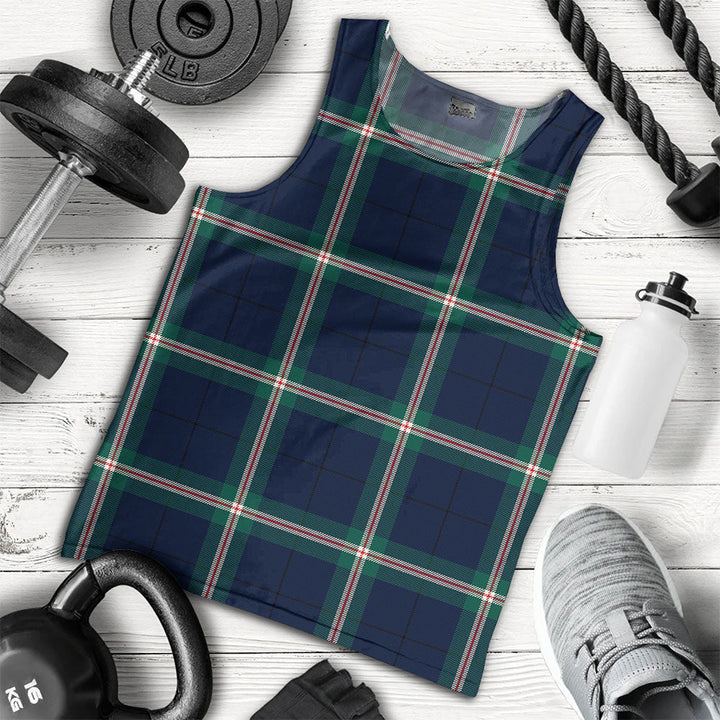 Cleland Modern Clan Badge Tartan Men Tank Top