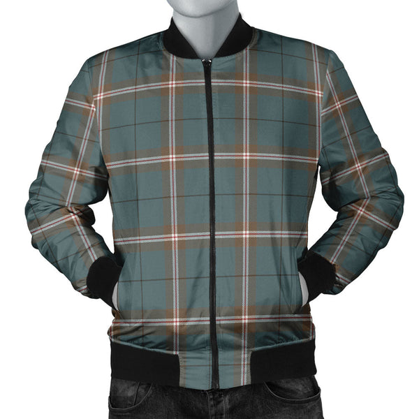 Cleland Weathered Clan Badge Tartan Bomber Jacket