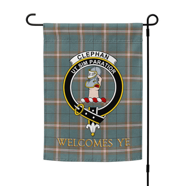 Cleland Weathered Clan Badge Tartan Garden Flag