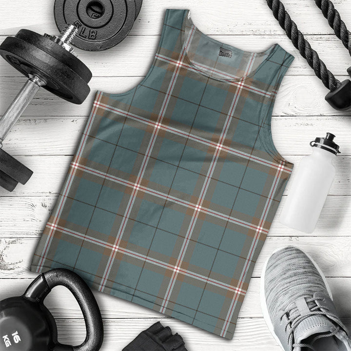 Cleland Weathered Clan Badge Tartan Men Tank Top