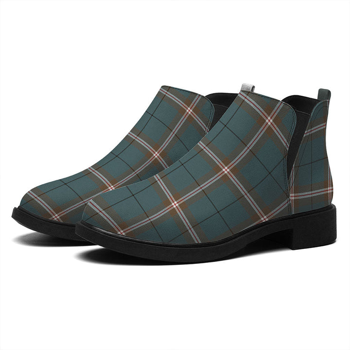 Cleland Weathered Tartan Flat Ankle Boots
