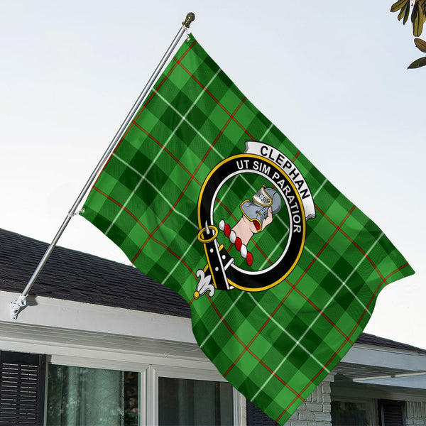 Clephan (or Clephane) Clan Badge Tartan House Flag