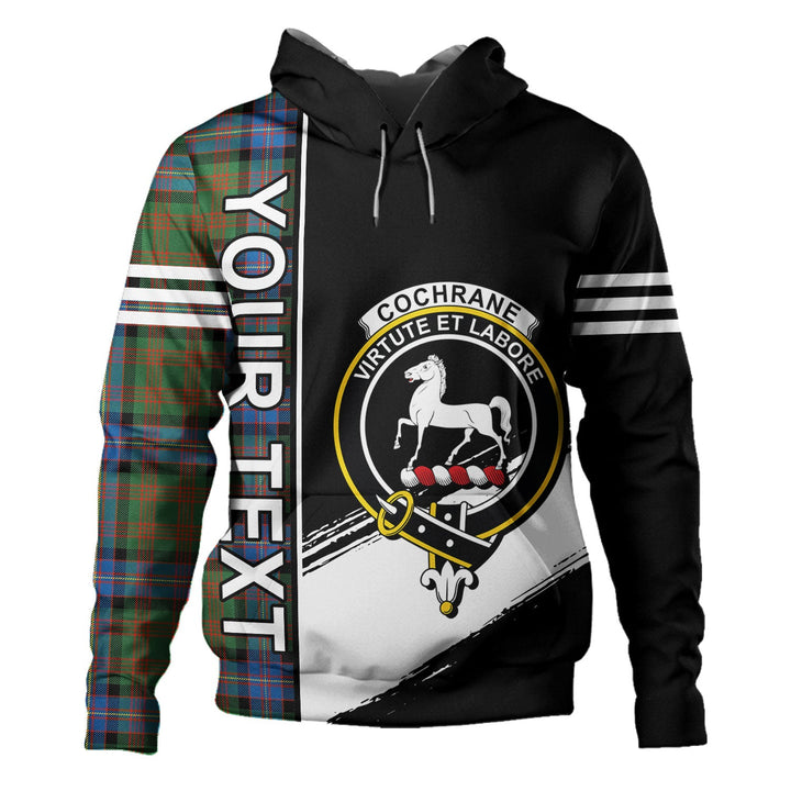 Cochrane (Cochran) Ancient Clan Badge Tartan Hoodie Quarter Style Personalized