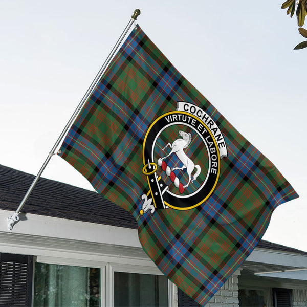 Cochrane (Cochran) Ancient Clan Badge Tartan House Flag