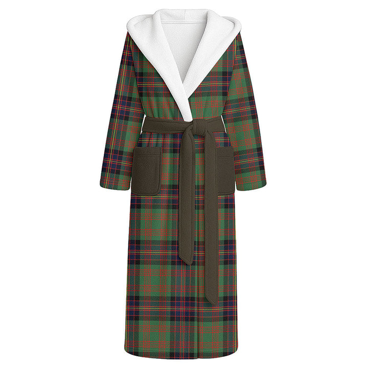 Cochrane (Cochran) Modern Clan Badge Tartan Flannel Hooded Bathrobe