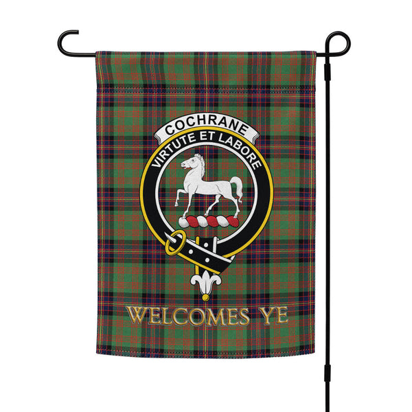 Cochrane (Cochran) Modern Clan Badge Tartan Garden Flag