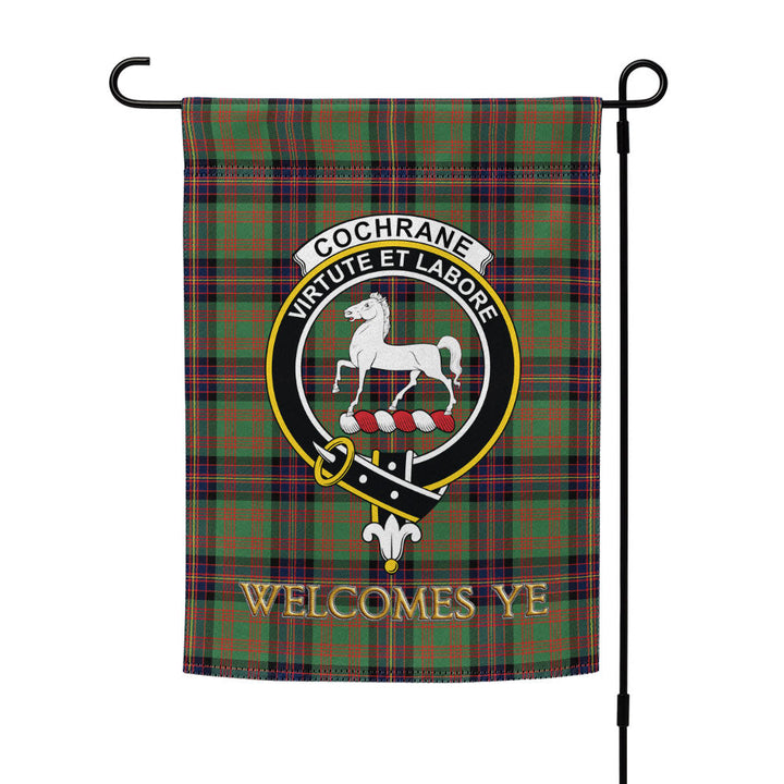 Cochrane (Cochran) Modern Clan Badge Tartan Garden Flag