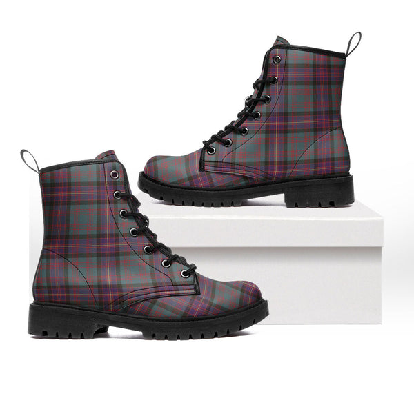 Cochrane (Cochran) Weathered Clan Badge Tartan Leather Boots