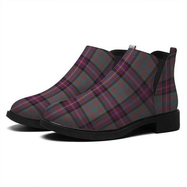 Cochrane (Cochran) Weathered Tartan Flat Ankle Boots