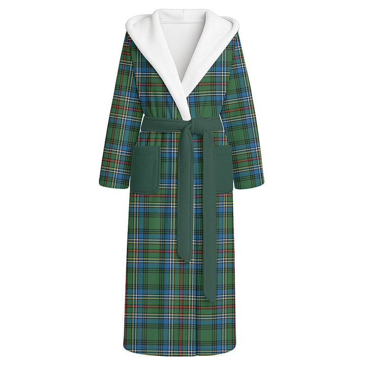 Cockburn (Coburn) Ancient Clan Badge Tartan Flannel Hooded Bathrobe