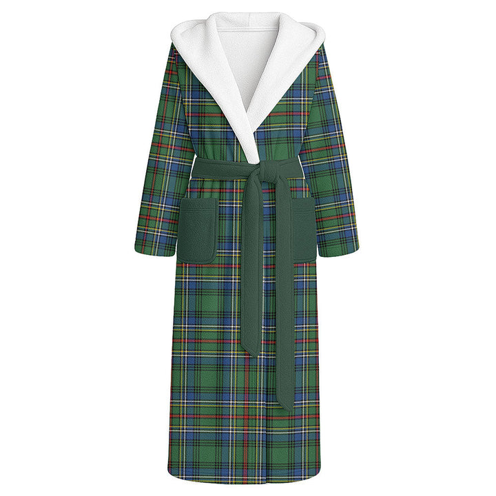 Cockburn (Coburn) Modern Clan Badge Tartan Flannel Hooded Bathrobe
