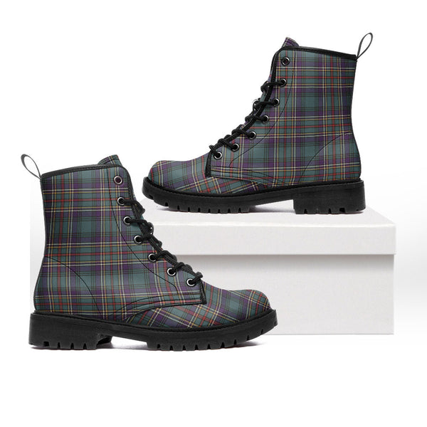 Cockburn (Coburn) Weathered Clan Badge Tartan Leather Boots