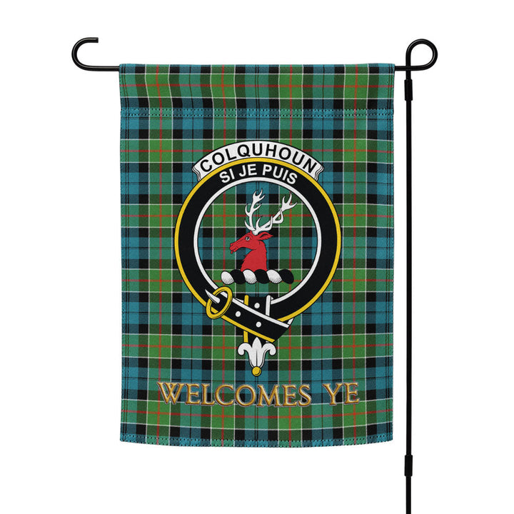 Colquhoun Ancient Clan Badge Tartan Garden Flag