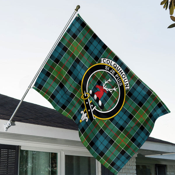 Colquhoun Ancient Clan Badge Tartan House Flag