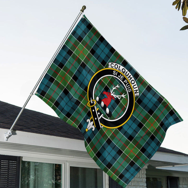 Colquhoun Ancient Clan Badge Tartan House Flag