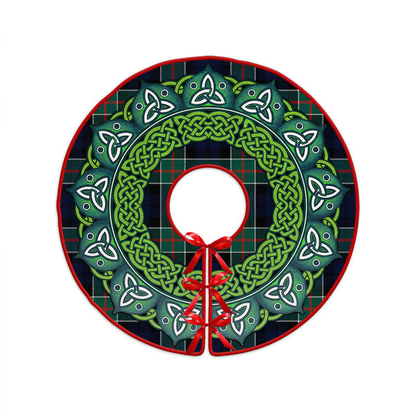 Colquhoun Modern Clan Badge Tartan Christmas Tree Skirt Heritage Holiday Decor