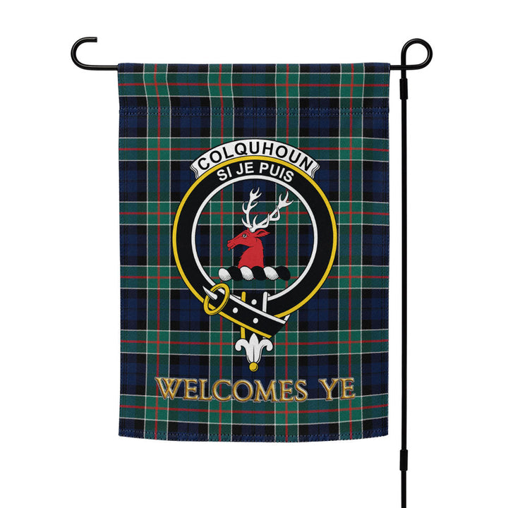 Colquhoun Modern Clan Badge Tartan Garden Flag