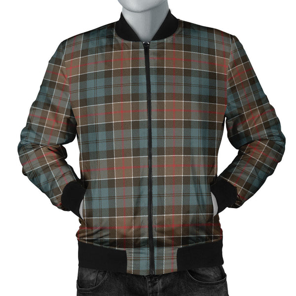 Colquhoun Weathered Clan Badge Tartan Bomber Jacket