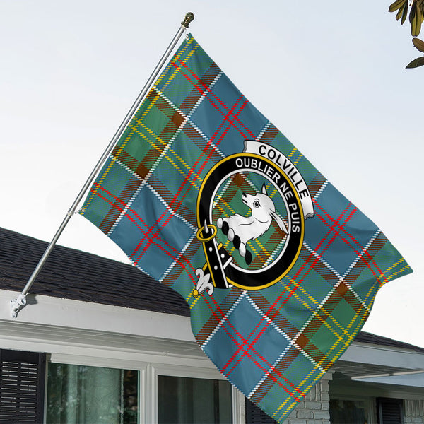 Colville District Clan Badge Tartan House Flag