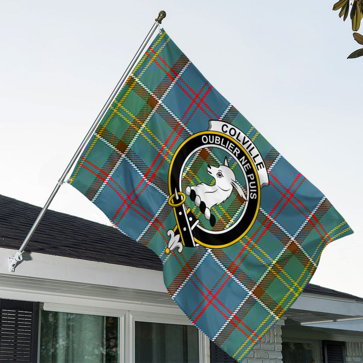 Colville District Clan Badge Tartan House Flag