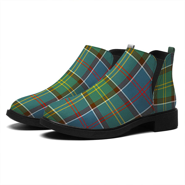 Colville District Tartan Flat Ankle Boots