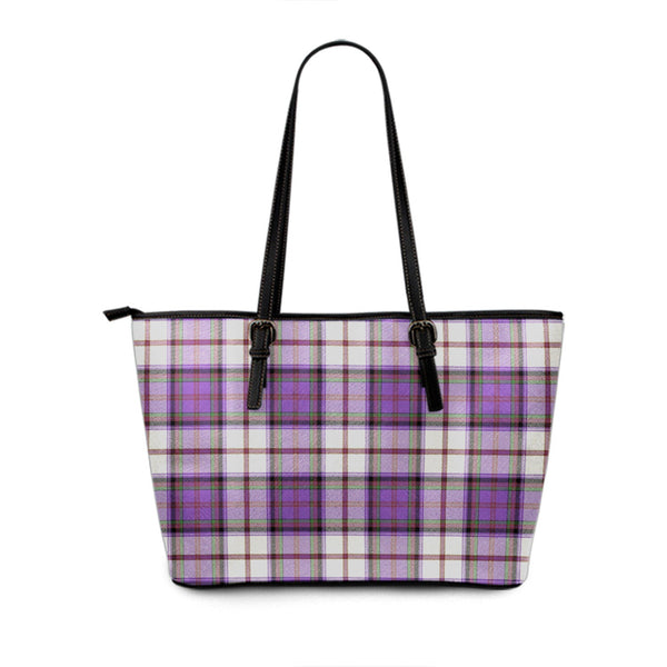 Cooper Dress Ancient Tartan Leather Tote Bag