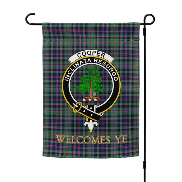 Cooper Modern Clan Badge Tartan Garden Flag