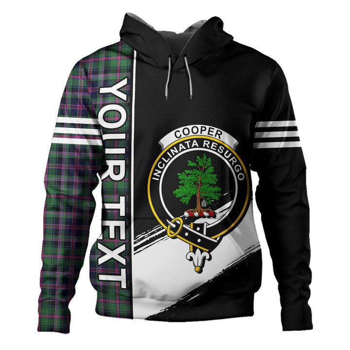 Cooper Modern Clan Badge Tartan Hoodie Quarter Style Personalized