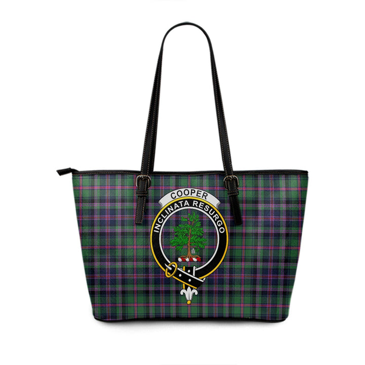 Cooper Modern Clan Badge Tartan Leather Tote Bag