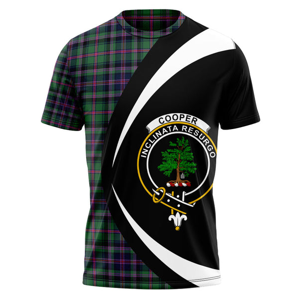 Cooper Modern Clan Badge Tartan T-Shirt Circle Style Personalized