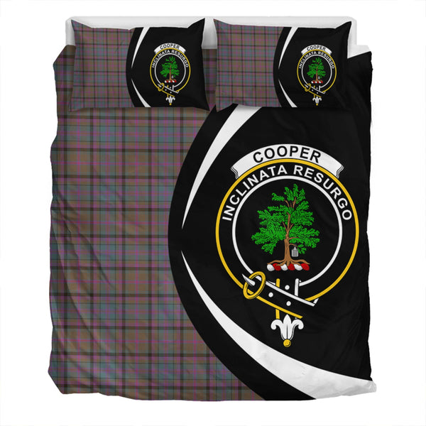 Cooper Weathered Clan Badge Tartan Bedding Set Circle Style