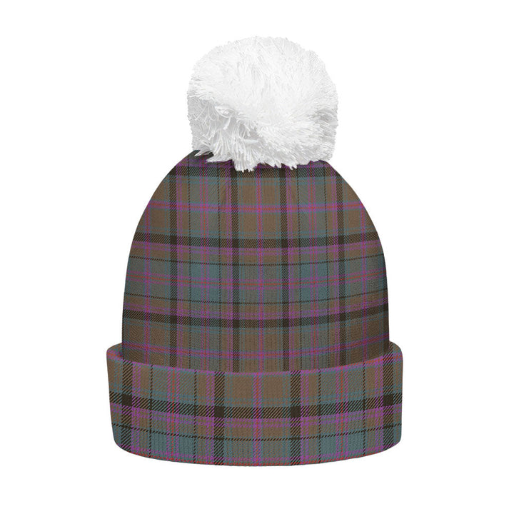 Cooper Weathered Clan Badge Tartan Bobble Beanie Hat