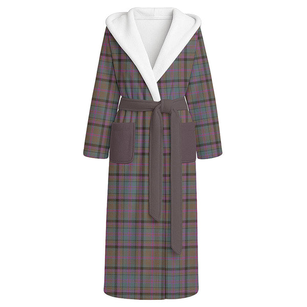 Cooper Weathered Clan Badge Tartan Flannel Hooded Bathrobe