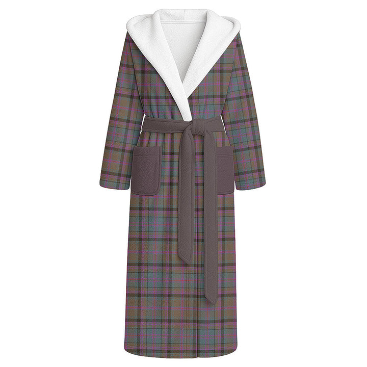 Cooper Weathered Clan Badge Tartan Flannel Hooded Bathrobe