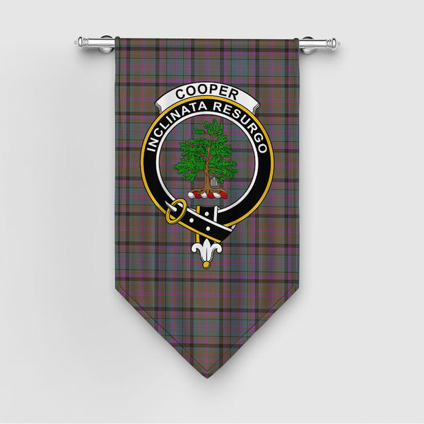 Cooper Weathered Clan Badge Tartan Gonfalon