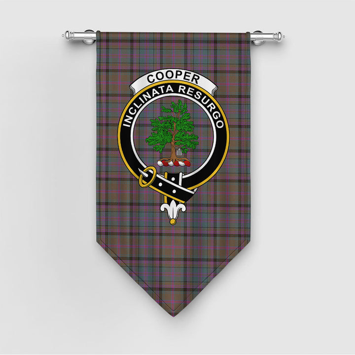 Cooper Weathered Clan Badge Tartan Gonfalon