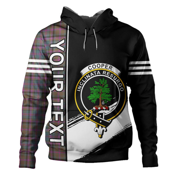 Cooper Weathered Clan Badge Tartan Hoodie Quarter Style Personalized