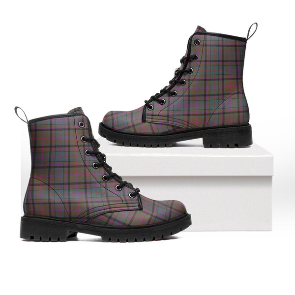 Cooper Weathered Clan Badge Tartan Leather Boots