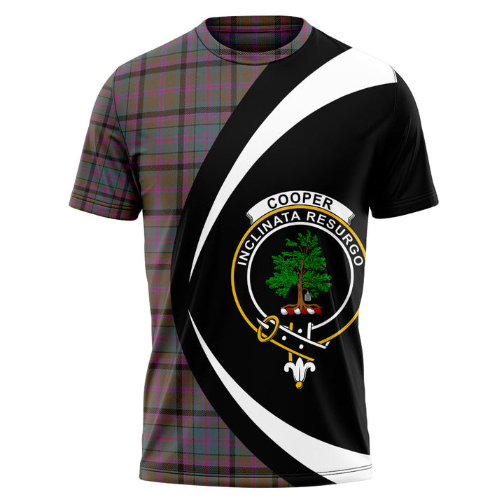 Cooper Weathered Clan Badge Tartan T-Shirt Circle Style Personalized