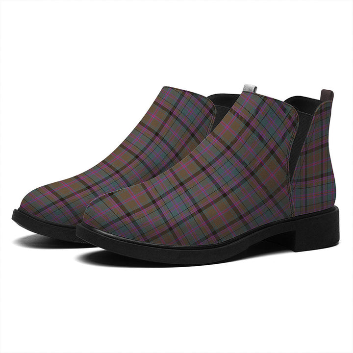 Cooper Weathered Tartan Flat Ankle Boots