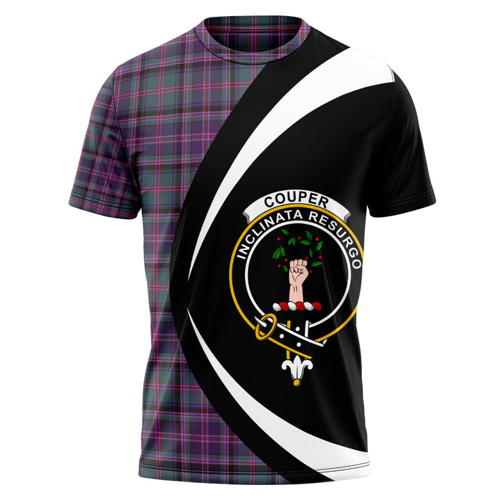Couper (Cooper) Weathered Clan Badge Tartan T-Shirt Circle Style Personalized