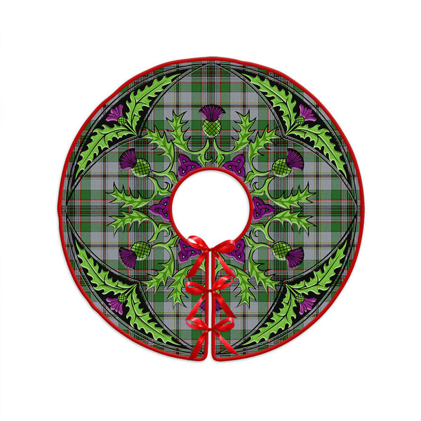 Craig (Craigie) Ancient Clan Badge Tartan Christmas Tree Skirt Scottish Thistle Design