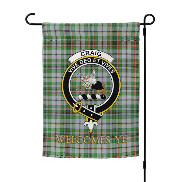 Craig (Craigie) Ancient Clan Badge Tartan Garden Flag