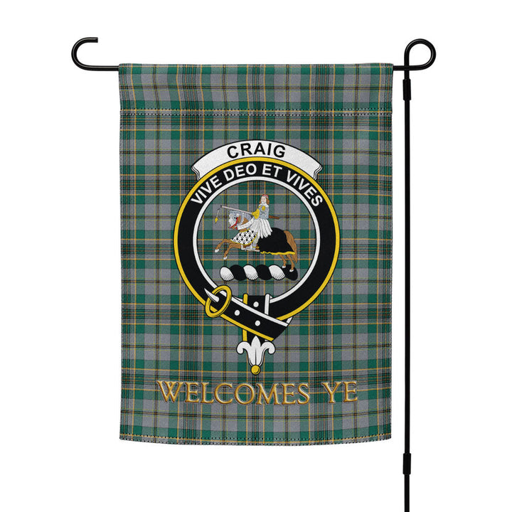 Craig (Craigie) Modern Clan Badge Tartan Garden Flag