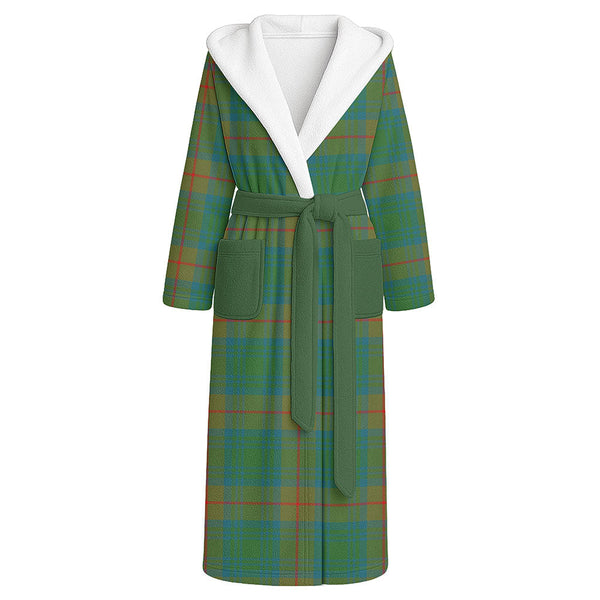 Cranston Ancient Clan Badge Tartan Flannel Hooded Bathrobe