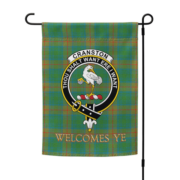 Cranston Ancient Clan Badge Tartan Garden Flag
